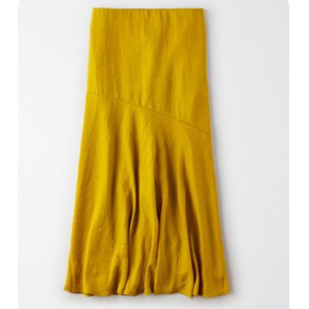 American Eagle High Waisted Slip Midi Skirt
